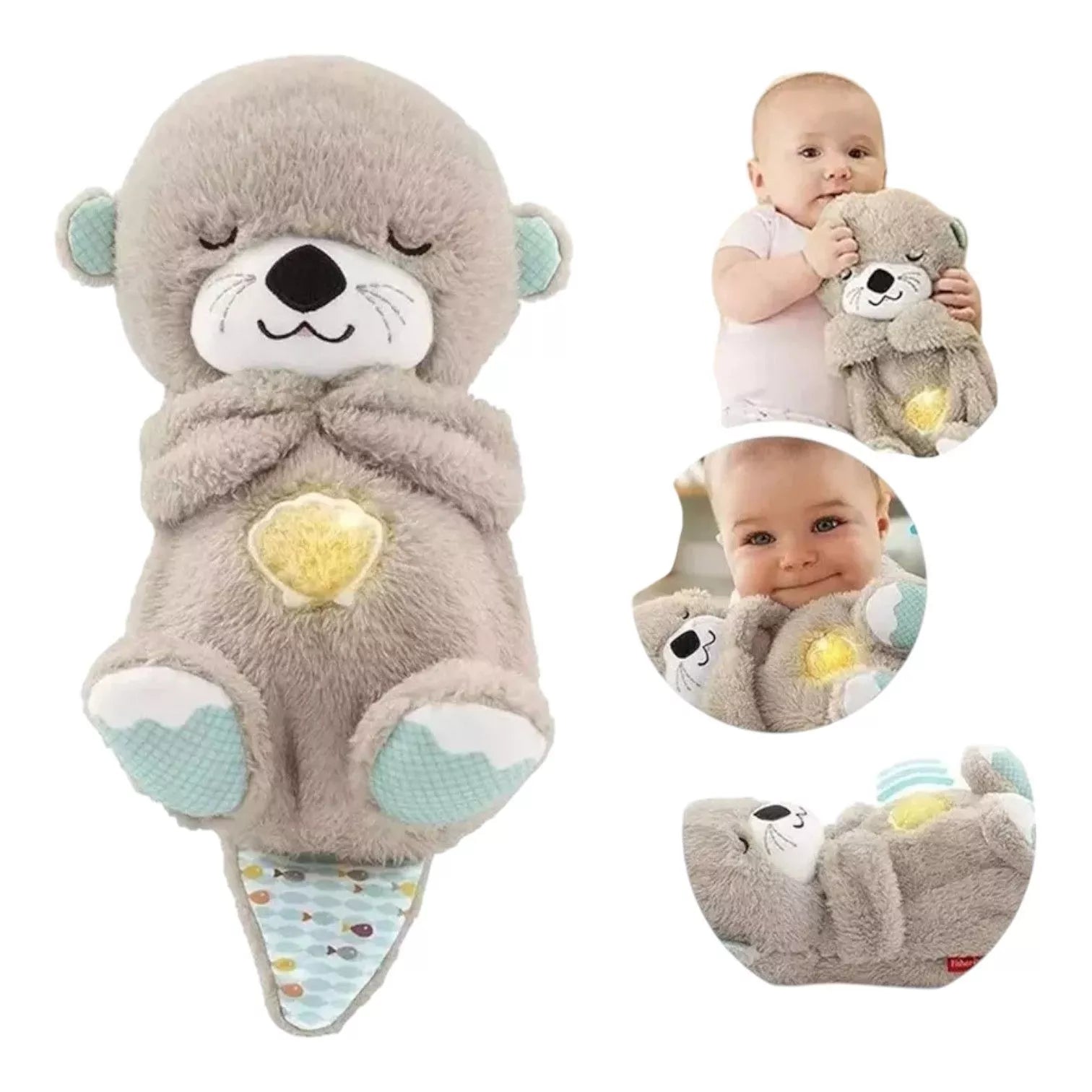 NUTRIA ANTI ESTRÉS RESPIRA PELUCHE SONIDO ILUMINACIÓN NC44