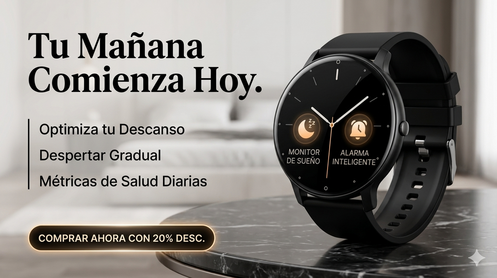 "Domina tu Día: El Equilibrio Perfecto" reloj inteligente como una herramienta esencial para la productividad y el bienestar.